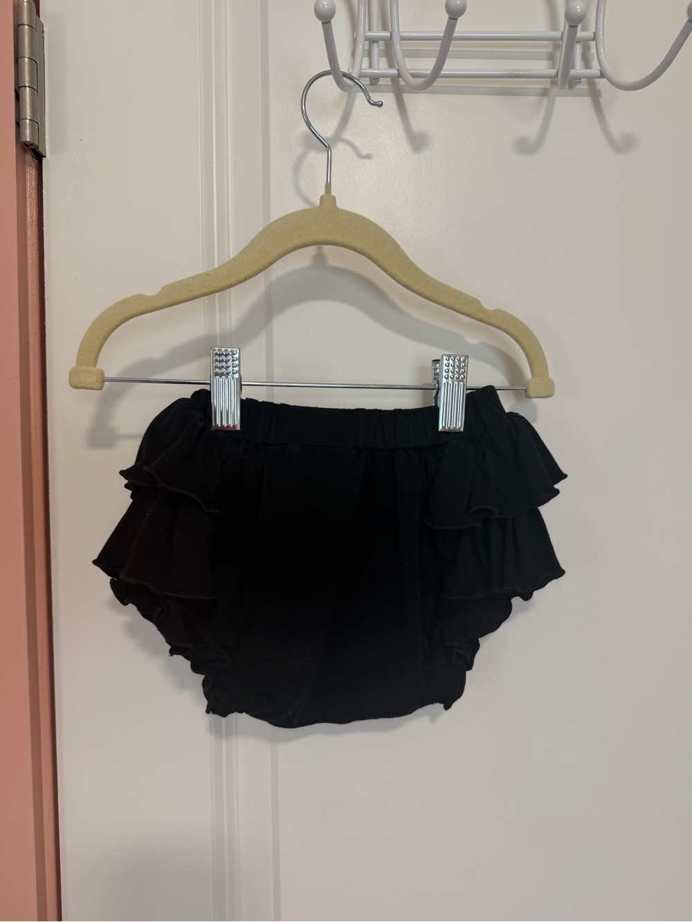 kate quinn Black Ruffled Baby Shorts
